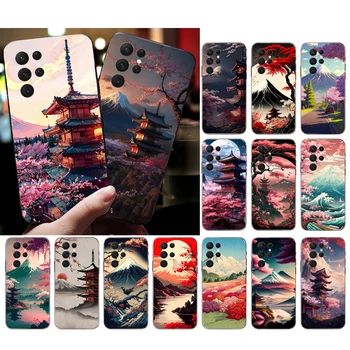 Японский Эстетичный Чехол Для Телефона Fuji Landscape С Креплением Для Samsung S23 S22 S21 S20 Ultra S20 S22 S21 S10E S21 S20 FE S10 Plus