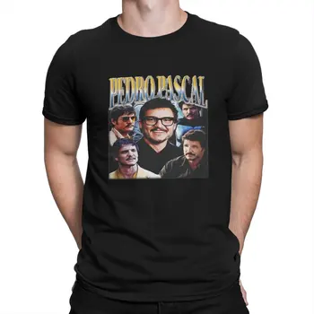 Классическая футболка Actress Pedro Pascal в стиле ретро в стиле харадзюку, мужская футболка с круглым вырезом