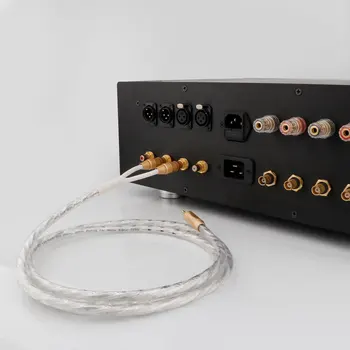 X413 Preffair 2 Silver Reference Соединяет сигнальный кабель со штекером для наушников с 2 разъемами RCA для усилителя CD-плеера