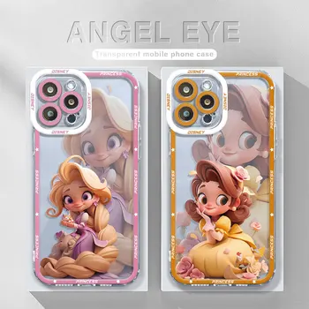 Бампер Прозрачный Мягкий Чехол Для Телефона Xiaomi Mi Poco X3 NFC X4 X5 M3 M4 Pro 11 Lite 11T Pro Disney Princess Girl Cute Cover