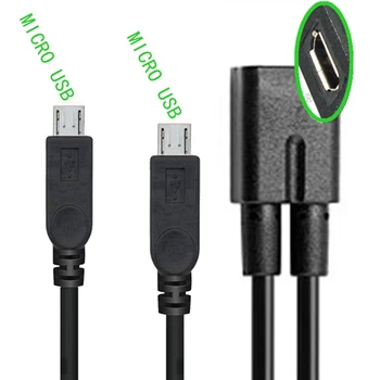 1 ШТ. Разветвитель Micro USB 2.0 Y от 1 Женского до 2 Мужских Кабеля Для Зарядки Данных Удлинитель Для телефона Высококачественный кабель для синхронизации данных