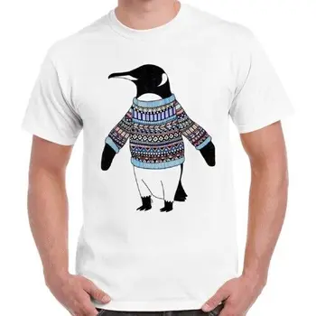 Забавный свитер с пингвином, крутая футболка унисекс с животными 2402