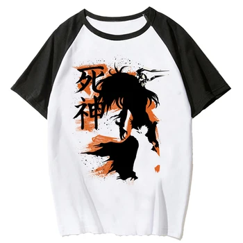 Женская футболка с отбеливателем, японский графический топ, женская уличная одежда манга
