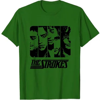 футболка vtg The Strokes band зеленого цвета с коротким рукавом, все размеры S-5Xl 1F682