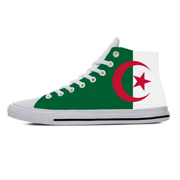 Жаркий Алжир, Алжирский флаг, Патриотическая Забавная повседневная обувь, легкие кроссовки с высоким берцем, Дышащие Мужские Женские летние кроссовки