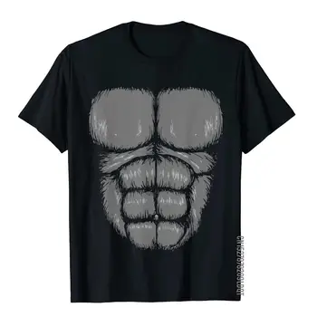 Хэллоуин, забавная горилла, обезьяна, костюм для живота, груди, футболка, хлопковые футболки на день рождения, высококачественная мужская футболка, молодежная