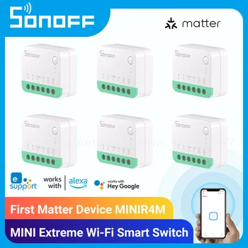 1-20 шт SONOFF MINIR4M MINI Extreme WiFi Smart Switch Отсоединяет Реле От Бытовой Техники с Голосовым Управлением с Alexa Google Home