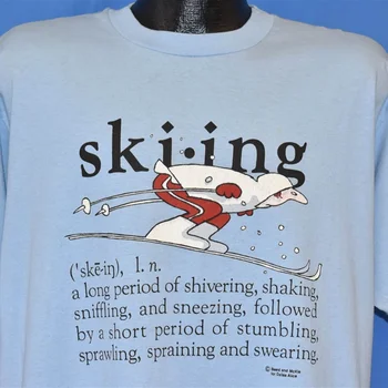 Определение словаря мультфильма 80-х О лыжах Забавная Шутка Юмористическая футболка Очень большого размера