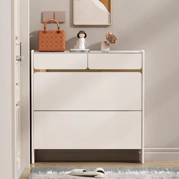 Компактная дверца обувного шкафа, Белая Пылезащитная конструкция, Закрытый дизайн, Обувной шкаф Nordic Vertical Armario Para Sapatos Мебель для дома