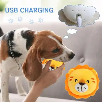 Интерактивная плюшевая игрушка для лающей собаки, мяч, Встроенный музыкальный звук, USB-перезаряжаемая съемная игрушка для прыгающей собаки