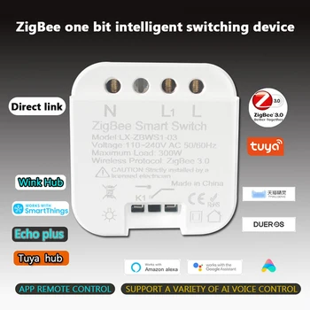 Модуль реле Smart Switch, дистанционное управление без помощи рук, 1 группа 110 В- 240 В / переключатель Tuya 3.0 Модуль реле Smart Switch