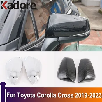 Для Toyota Corolla Cross 2019-2021 2022 2023, Хромированная дверь, крышка зеркала заднего вида, Отделка зеркал заднего вида, Крышка чехла, Аксессуары