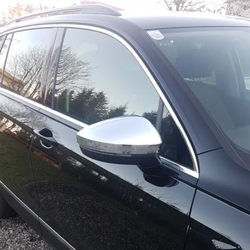 Автомобильный ABS Хромированный чехол для зеркала заднего вида Наклейки для отделки зеркала заднего вида для Volkswagen VW Tiguan MK2 2016 2017 2018 Аксессуары