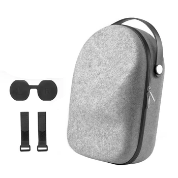 Жесткая сумка для хранения EVA + защитная крышка Len для гарнитуры Meta Quest3 VR Для Meta Quest3 Коробка для хранения VR Защитный чехол 0
