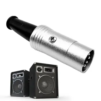 5-контактный разъем для микрофона 5-контактный разъем для аудиоразъема микрофона с серебряным покрытием, универсальный инструмент для подключения аудиосистем