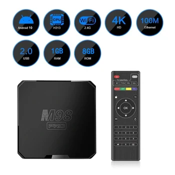 M98 Pro Smart TV устройство Android 10,0 WiFi 4G Allwinner H313 1 ГБ 8 ГБ HD 4K 1080P декодер iptv мультимедийный плеер TV Box