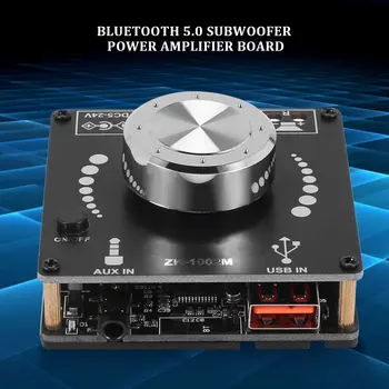 ZK-1002M Bluetooth 5.0 Плата Усилителя сабвуфера 2X100 Вт 2.0 Канала Высокой Мощности Аудио Стерео Плата Усилителя басов