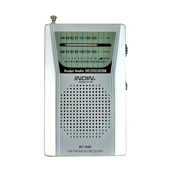 Портативное FM-радио, портативный радиоплеер, двухдиапазонный карманный размер с выдвижной антенной, Встроенный динамик для пожилых людей E1YA