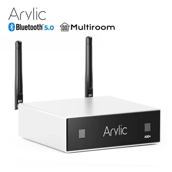 Аудиоусилитель Arylic A50 +, совместимый с Wi-Fi и Bluetooth, стереосистема Hi-Fi класса D, цифровой многокомнатный усилитель, интеллектуальный усилитель