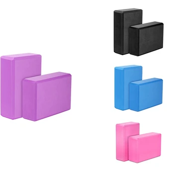 Блоки для йоги, 2 упаковки, 23X15X7,6 см, блоки для упражнений из пеноматериала EVA высокой плотности, экологически чистые и легкие
