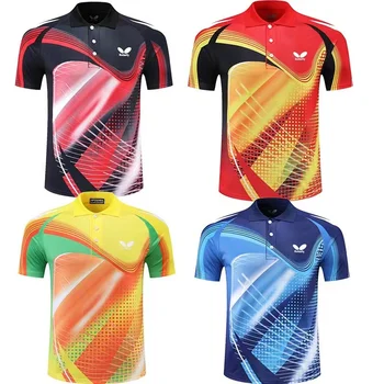 Новая одежда для настольного тенниса, мужские и женские рубашки с короткими рукавами, спортивная быстросохнущая дышащая одежда для тренировок, соревнований unifor