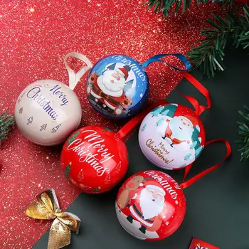 Жесть, креативные Детские сувениры, Подарочная переноска, Подарочный шар, Рождественская коробка конфет, упаковка, Коробка сахара