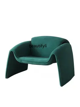 Одноместный диван-кресло из постмодернистской легкой роскошной ткани Специальной формы для отдыха, кресло-стул для переговоров