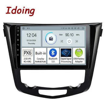 Idoing Автомобильный Android 11 Радиоплеер Головное устройство Plug And Play PX6 Для Nissan Qashqai X-Trail xtrail 3 T32 2013-2017 GPS Навигация