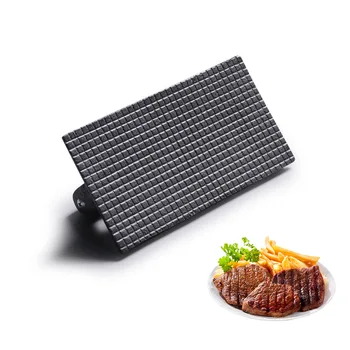 NUBECOM 1 шт. Чугунная тарелка для прессования стейка с деревянной ручкой Инструмент для прессования мяса для барбекю Прямоугольная Тарелка для прессования мяса Кухонные приспособления