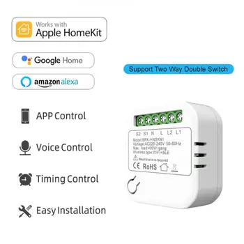 Умный переключатель Homekit WIFI на 16A, мини-модуль 2-позиционного переключателя Cozylife Smart Breaker, поддержка Alexa Home Siri