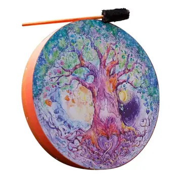 Шаманский барабан Дерево любви Шаманский барабан Ударные инструменты для взрослых 10-дюймовый барабан для медитации Siberian Drum Музыкальная рамка Spirit