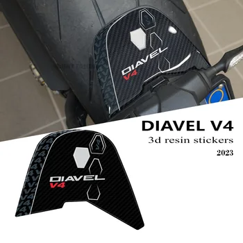 НОВЫЕ аксессуары для мотоциклов, защита области номерного знака, комплект 3D наклеек из эпоксидной смолы для Ducati Diavel V4 2023-