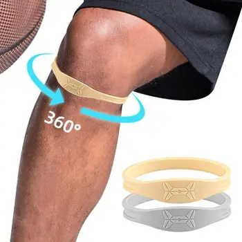 Силиконовый пояс для надколенника Наколенники Фиксированная Защита Облегчение боли в колене Поддерживающий бандаж Уход за коленом Гибкий