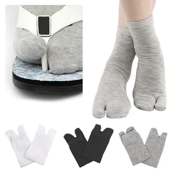 1 пара японских унисекс кимоно Шлепанцы Сандалии Раздельный носок Спортивные носки для ходьбы двумя пальцами
