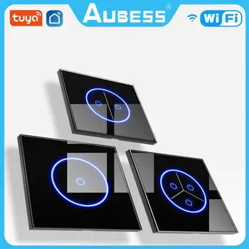 Aubess WiFi EU Smart Switch 1/2/3 Gang Для выключателя света Нужен нейтральный провод Tuya Smart Life APP Control Поддержка Alexa Google Home