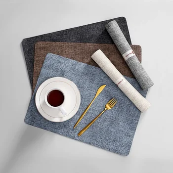 INS Элегантные кожаные салфетки для столовых приборов, маслостойкие, термостойкие, водонепроницаемые, тканые, креативное оформление обеденного стола в западном стиле