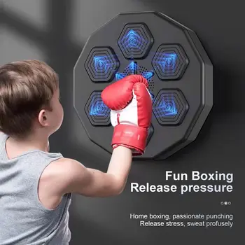 Умный музыкальный боксерский тренажер, электронный настенный мешок с песком, тренировка реакции с датчиком Bluetooth для детей и взрослых