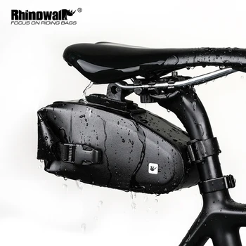 Rhinowalk Водонепроницаемая велосипедная сумка из 600D полиэстера TPU с быстроразъемной пряжкой, седельная сумка большой емкости, велосипедное снаряжение