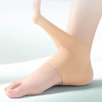 2 пары силиконовых носков для защиты пятки и ухода за кожей ног, закрывающих рукав на лодыжке, подушечки от пяточной шпоры для облегчения подошвенного фасциита, боли в пятке.