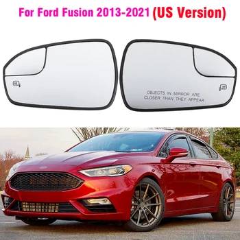 1 пара автомобильных Зеркал заднего Вида С подогревом, Зеркальные Линзы, Стекло для Ford Fusion 2013 2014 2015 2016 2017 2018 2019 2020 (Версия для США)