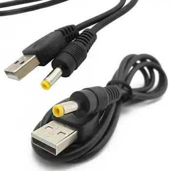 Совершенно Новый кабель 0,8 м/2,0 м Подходит для PSP 1000 2000 3000 USB-кабель для зарядки USB к DC 4,0x1,7 мм Штекер 5V 1A Кабель для зарядки питания
