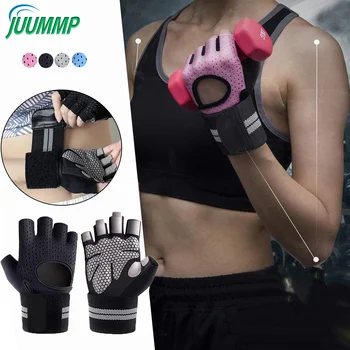 1 пара перчаток для поднятия тяжестей, тренировочные перчатки с поддержкой запястий для тренажерного зала, упражнений, подтягиваний, для мужчин /женщин, полная защита ладоней