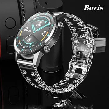 20 мм Прозрачные силиконовые ремешки для часов Huawei Watch GT2 22 мм Универсальный сменный браслет для Samsung Galaxy Watch