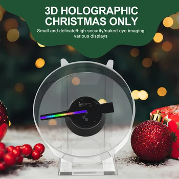 3D Проектор Голограммы Рекламный Дисплей Вентилятор Рекламный Видеоплеер 3D Невооруженный Глаз HD LED Фото Видео Вентилятор с Ярким Светодиодным Шариком