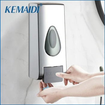 Дозатор мыла для ванной комнаты KEMAIDI Настенный дозатор дезинфицирующего средства для рук Ручной насос дозатор мыла для геля/ жидкости