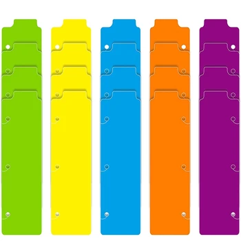20 Штук защелкивающихся пластиковых закладок Мини-разделители для переплета Защелкивающаяся закладка для планировщика Многоцветная пластиковая закладка