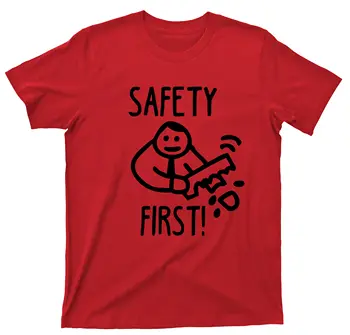 Футболка Safety First с мрачным юмором, футболка с изображением черной комедии