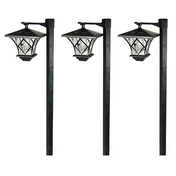 3X Светодиодных традиционных садовых фонарных столба на солнечной энергии, Фонарный Столб, световой декор 1,5 М