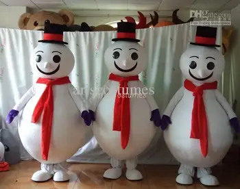 Новый взрослый Хэллоуин Рождественский Снеговик Маскотт Необычный мультяшный костюм талисмана Плюшевый маскарадный костюм талисмана
