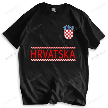 новоприбывшая мужская летняя футболка, хлопковый топ, футболка Croatia Modric 10 Team, черная футболка унисекс в винтажном стиле с коротким рукавом